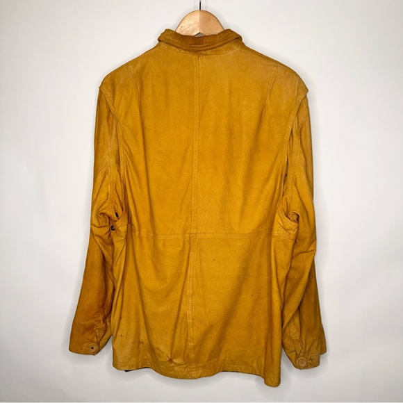 VINTAGE LA MATTA CENTURY GENUINE QUALITY GARMENT SUEDE BUTTON DOWN MEDIUM - Picture 2 of 15